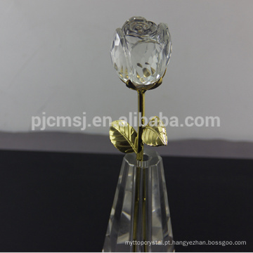 Melhor venda durável usando decoração flor rosa de cristal